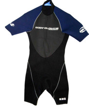 Body Glove Mens Pro 2 3/2mm Short Wetsuit Black Royal Blue Neoprene Size Small