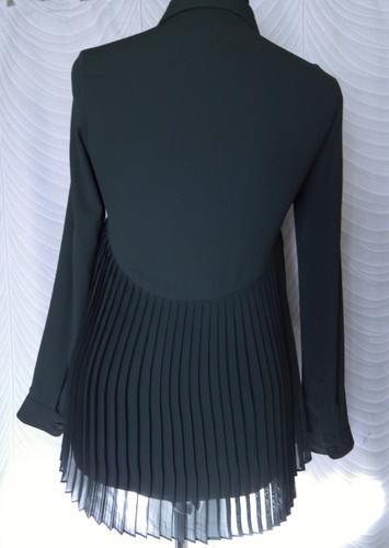 ?The Kooples Blouse plissée verte économies manches longues taille XS