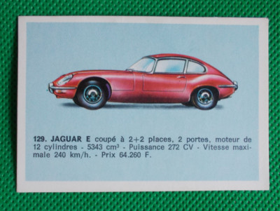 Sammelkarte Americana München (7,5 x 5,2 cm) Jaguar E - Nr. 129
