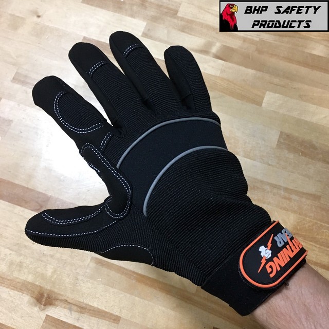LIBERTY LIGHTNING GEAR ONYX WARRIOR MECHANICS/UTILITY WORK GLOVES 0915BK (S2XL) eBay
