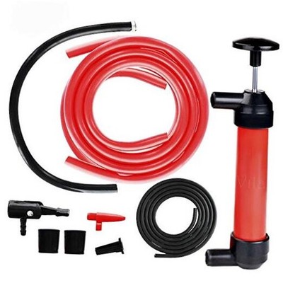 Vila Multi-Use Manual Fuel Transfer Pump Kit - Portable Water & Gas Siphon