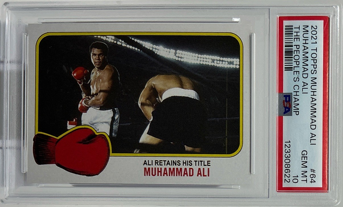 Muhammad Ali PSA 10- 2021 Topps Tribute Set ‘Ali Beats Norton To Retain Title’ view 3