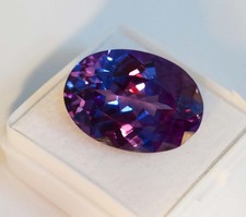 Buy 24 CT Color-Changing Alexandrite Gemstone Oval Cut Loose Gemstone