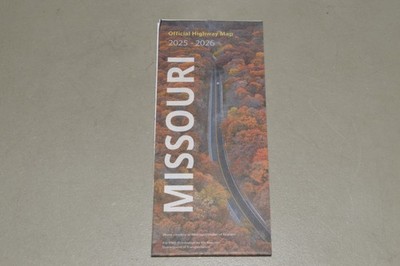 Missouri 2025 2026 State Travel Map highway street road railroad folding paper