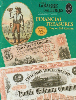 LaBarre Galleries Financial Treasures Collectible Stocks and Bonds KL6304