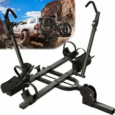 2 Bike Hitch Mount Rack Carrier 200LBS E-Bike Fat Tire 2" Receiver Folding