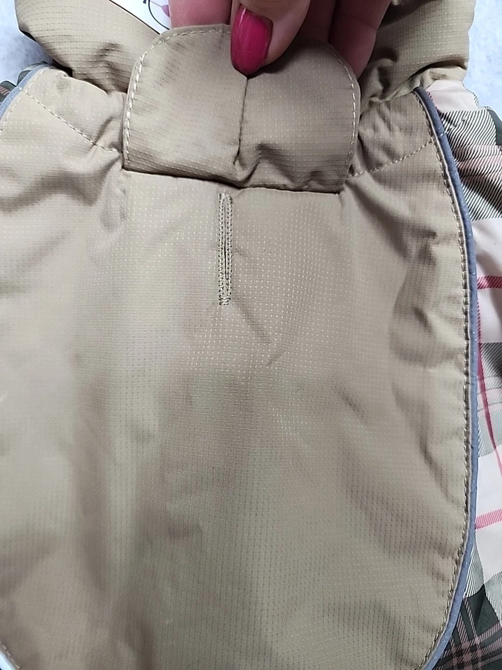  Doggie Design Alpine All-Weather Dog Coat - Beige Plaid  Small Dog - Image 4 of 4