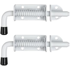 Versatile 5-Inch Stainless Steel Door Latch Pin - Matte White Finish, 2 Pack
