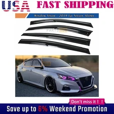 For 2019-2024 Nissan Altima JDM 3D Wavy Mugen Style Window Visor Sun Rain Guards