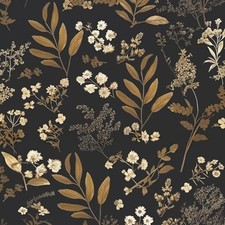 Wallpaper Roll 17.5x393, Black Floral Peel Stick Contact Paper