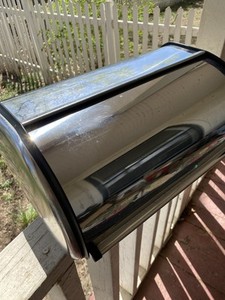 Vintage 1950s Aluminum Bread Box Vented~COOL Mid Century Modern
