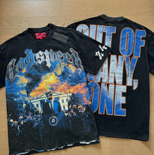 NEW Godspeed Rock Skeleton Tee Washed Mens Short Sleeve T-Shirt 4 colors