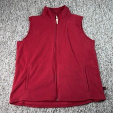 Woolrich Vest Womens Large Raspberry Pink Full Zip Fleece Outdoors