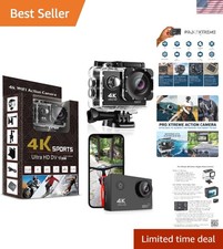 Pro Xtreme 4K Action Camera - Ultra HD Waterproof Camera Video Camera with Wi...
