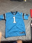 Nike Carolina Panther Men's Jersey #1 Cam Newton Size Xl Kids Fits Like XS Men
