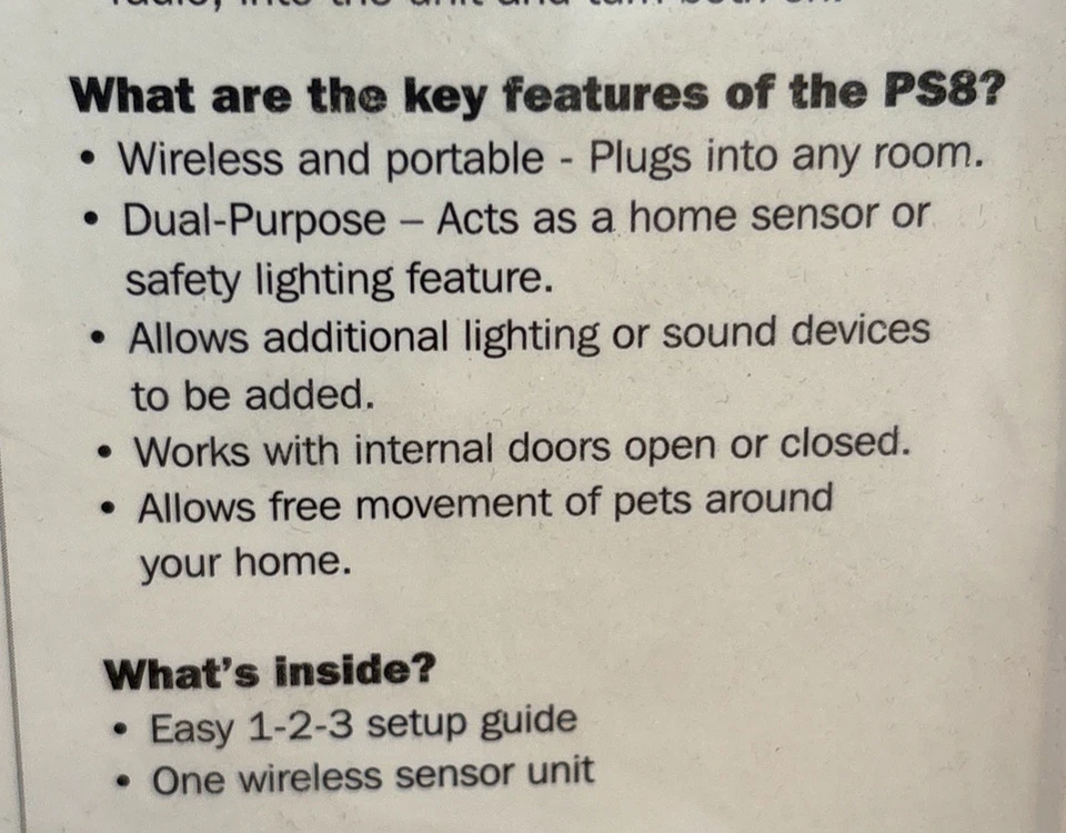 Plug & Safe Motion Sensor Detector Wireless Home Theft Security System PS8 - Image 4 of 4