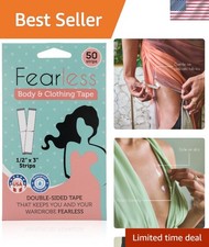 50 Strips Of Clear Double-Sided Body Tape Perfect for Fashion Emergencies
