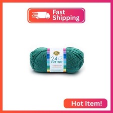 Lion Brand Yarn Lightweight 24/7 Cotton Yarn for Knitting, Crocheting, and Craft