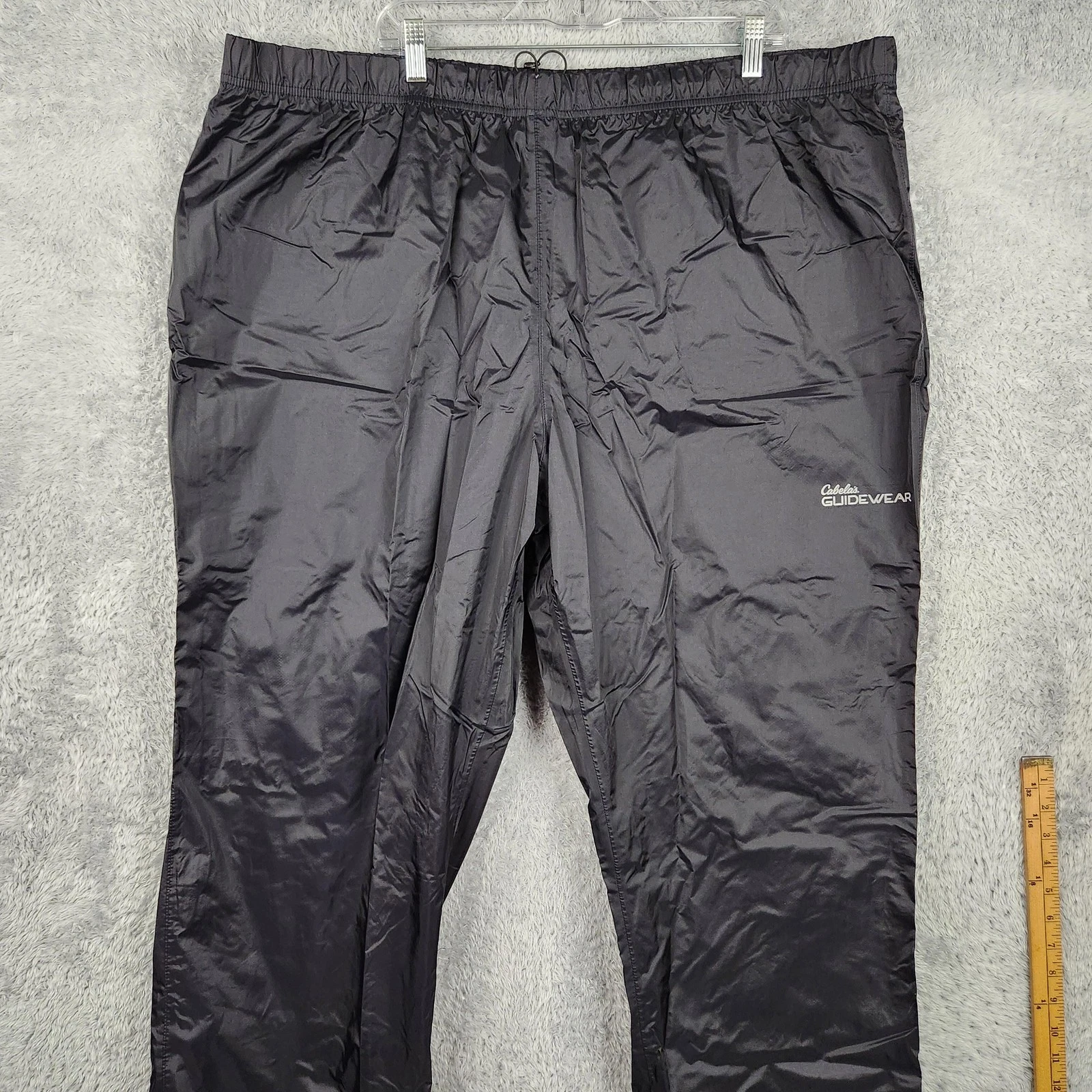 Cabelas Guidewear Rain Pants Mens 3XL Black Water Resistant Hiking Outdoor 4Most