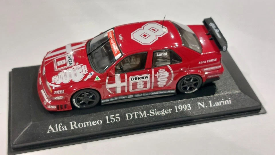 ALFA ROMEO 155 DTM SIEGER 1993 1/43 MINICHAMPS ROUGE - Photo 2/4