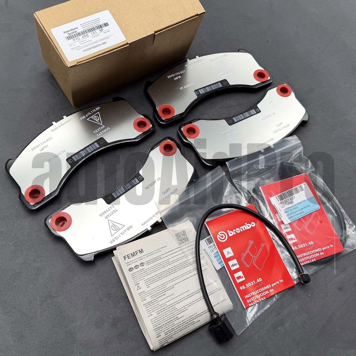 ren.09140314aaaページ New Front Brake Pads 9Y0-698-151-AP For Porsche Cayenne 2019-2025