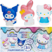 Hello Kitty and Friends Bath Bombs for Kids, Fun Bright Rainbow Colors, Berry Sc