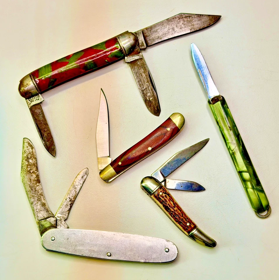 LOT Of (5)  --  KUTMASTER  + HAMMER BRAND  + COLONIAL +  LL BEAN + SLIDING KNIFE - Image 2 of 4