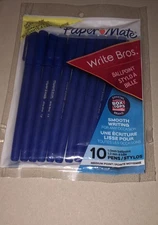 2020 Paper Mate Write Bros Stick Pens 1.0mm Ball Point Pen Blue Ink 10 Pack