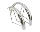 Lowrider 20" Chrome Adjustable Fender Set Pair Steel 60mm Classic Bike Fenders.