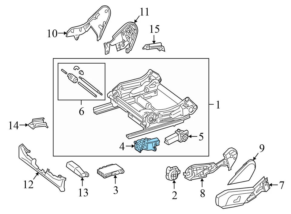 2015 MERCEDES-BENZ C400 - Front LEFT REAR TILT SEAT Motor (Height) 0009102409 - Image 3 of 4