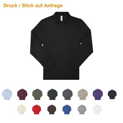 B&C My Polo Long Sleeve Poloshirt Langarm