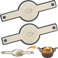 2 StüCk Backmatte Brot FüR Dutch Oven, Silikon Brotschlinge Rund Mit Langen G