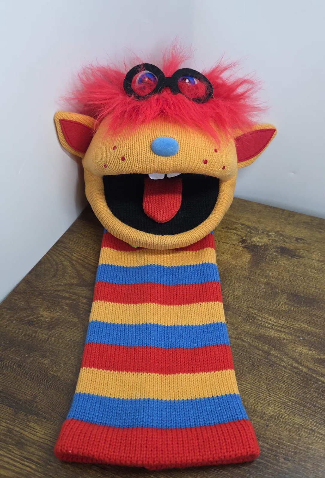 The Puppet Company Humphrey Hand Puppet 38cm Colourful Striped Working Squeaker
