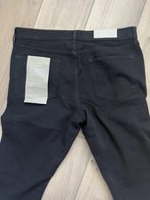 Everlane Slim Fit 4 Way Stretch Jeans Mens 34x34 Black Organic Cotton New