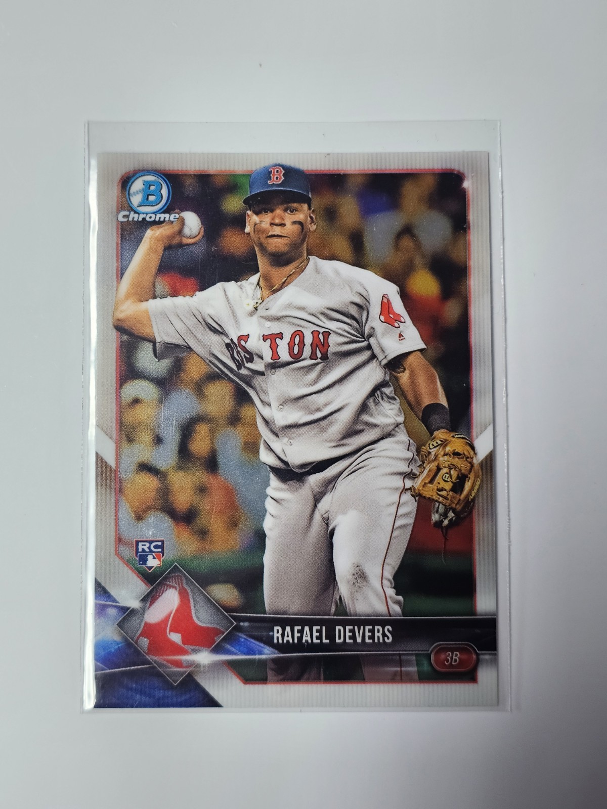 2018 Bowman Chrome - Base Rafael Devers #8 Throwing (RC)