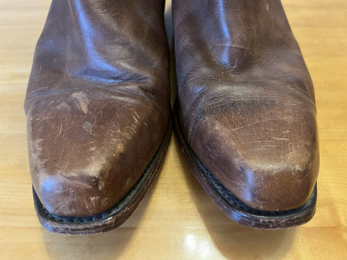 Vtg BOULET Leather Cowboy Boots Brown 11" Shaft Men Sz Brown 9.5 M J862701 1817, $49.99 - Photo 12