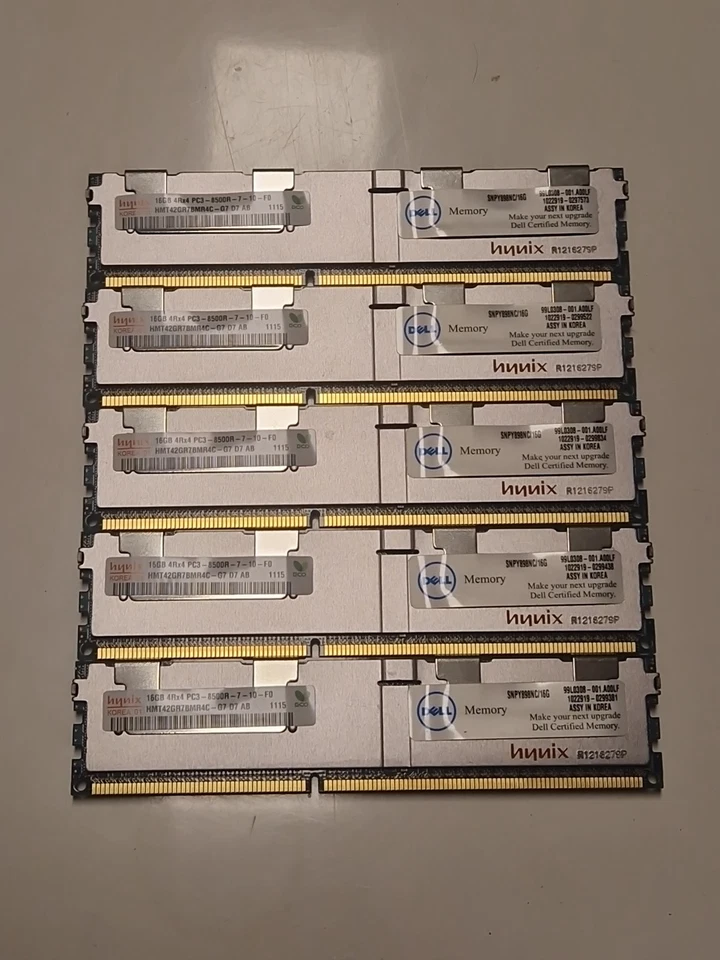 6 Stück hynix 16GB Server RAM 4Rx4 PC3-8500R-7-10-F0