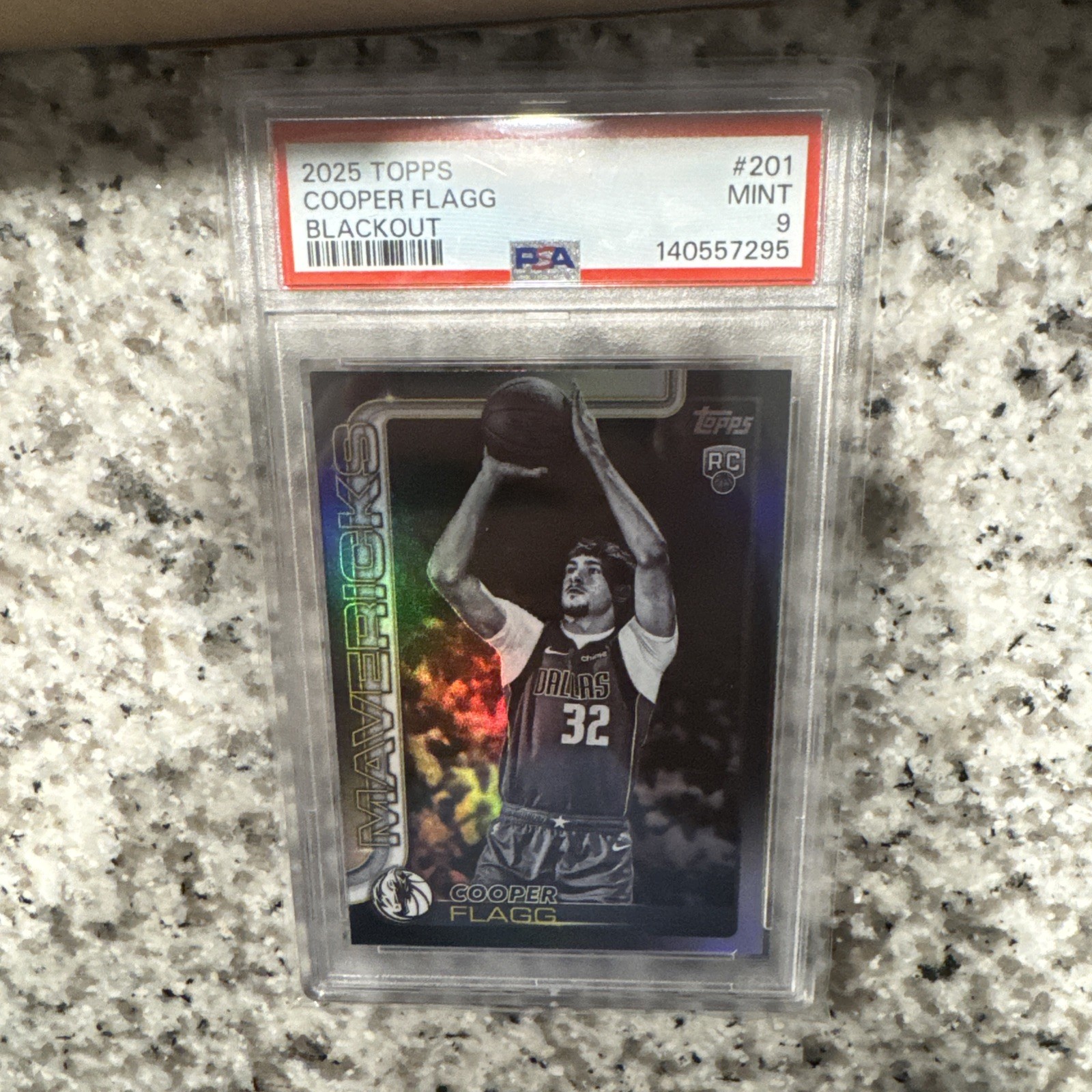 2025-26 Topps - Cooper Flagg #201 Blackout (RC) Psa 9