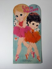 Vintage Whitman 1968 LITTLE DANCERS paper dolls 1970 used Dolls  Costumes