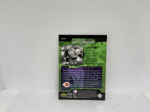 2000-UPPERDECK LEGENDS-MILLENNIUM TEAM-JOHNNY BENCH #UD8 - Picture 2 of 2