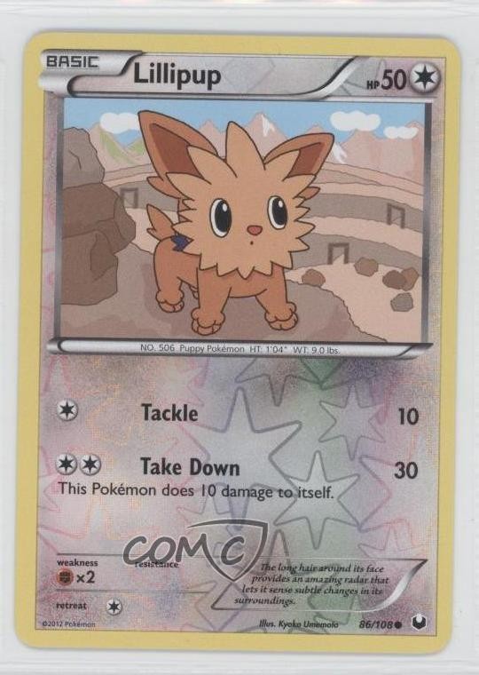 Lillipup Reverse Foil Pokemon Black & White Dark Explorers #86