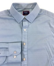 UNTUCKit Men Falkirk-Cerulean SLIM FIT TALL Performance Blue Floral Shirt Large