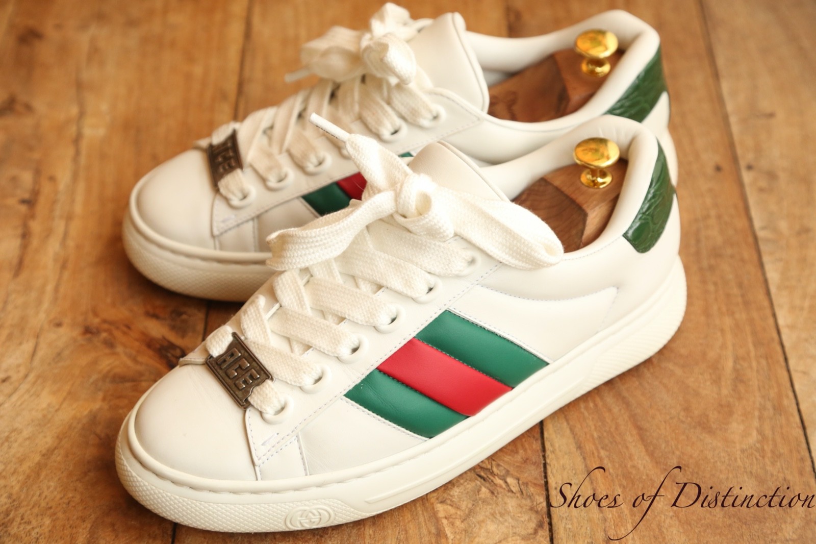 Gucci Ace White Leather Shoes Trainers Sneakers Men's UK 7 US 8 EU 41