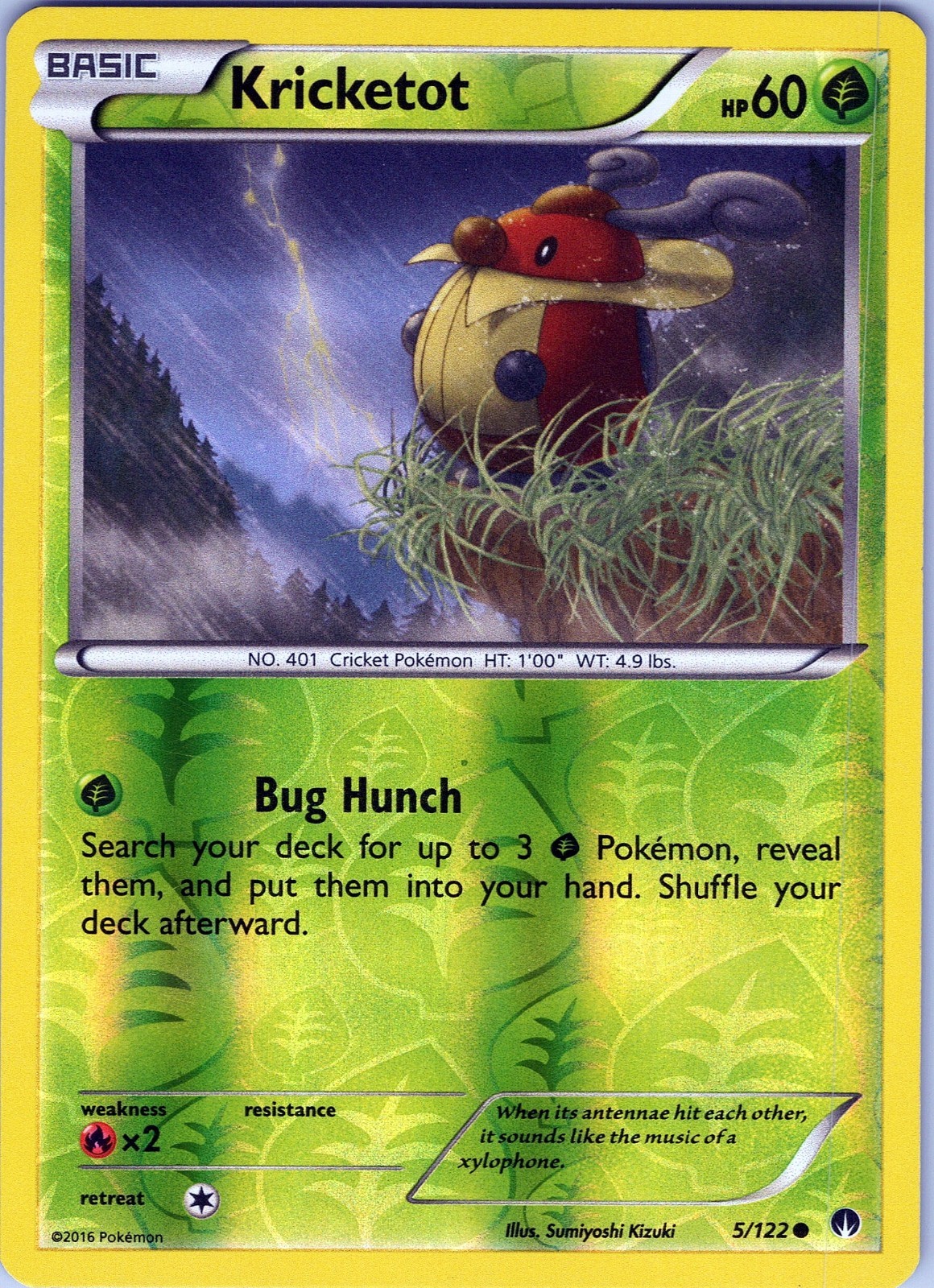 Kricketot 5/122 Common - Pokemon TCG XY: BREAKpoint - Reverse Holo (NM)