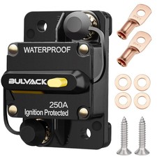 250 Amp Circuit Breaker with Manual Reset for Car Marine Trolling Motors Boat...