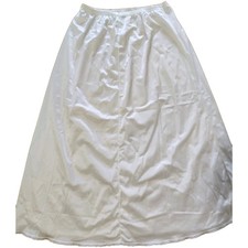 Vintage Vanity Fair Half Slip Size Small White Nylon Satin Lace USA Made 29"