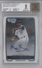 2012 Bowman Draft Chrome Draft Picks Auto Marcus Stroman #BCA-MS BGS 8 Auto 0a1
