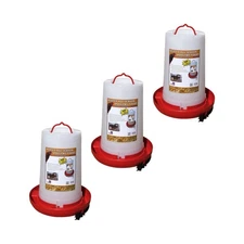 Farm Innovators 3 Pack Heated Chicken Waterer, Poultry Water Fountain, 3 Gallon
