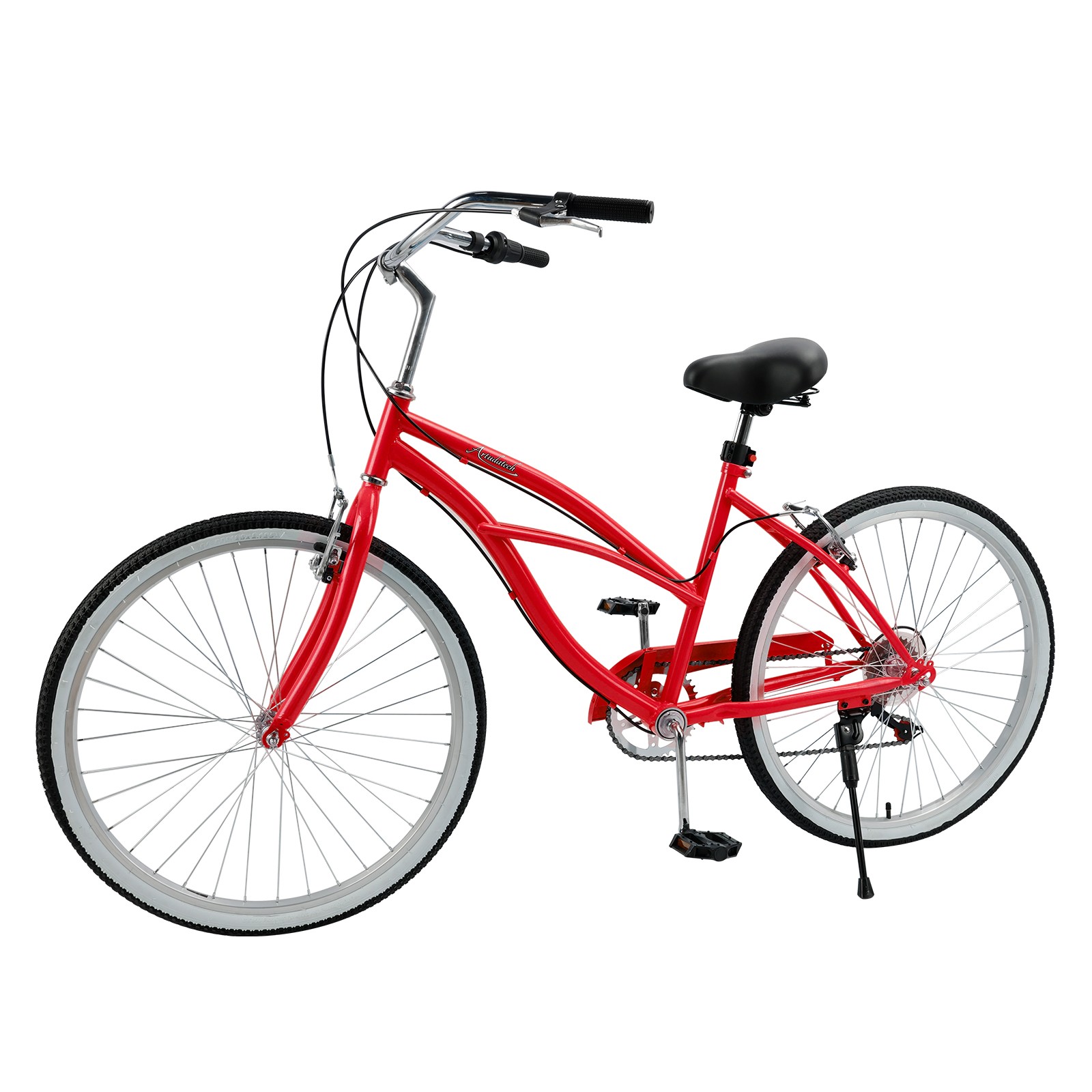 26Inches 7 Speed Women's Bicycle Girl's Urban Lady Beach Cruiser Bike Red