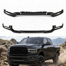 For RAM 2500 3500 19-24 Gloss Black Front Bumper Upper Lower Grille Molding Trim